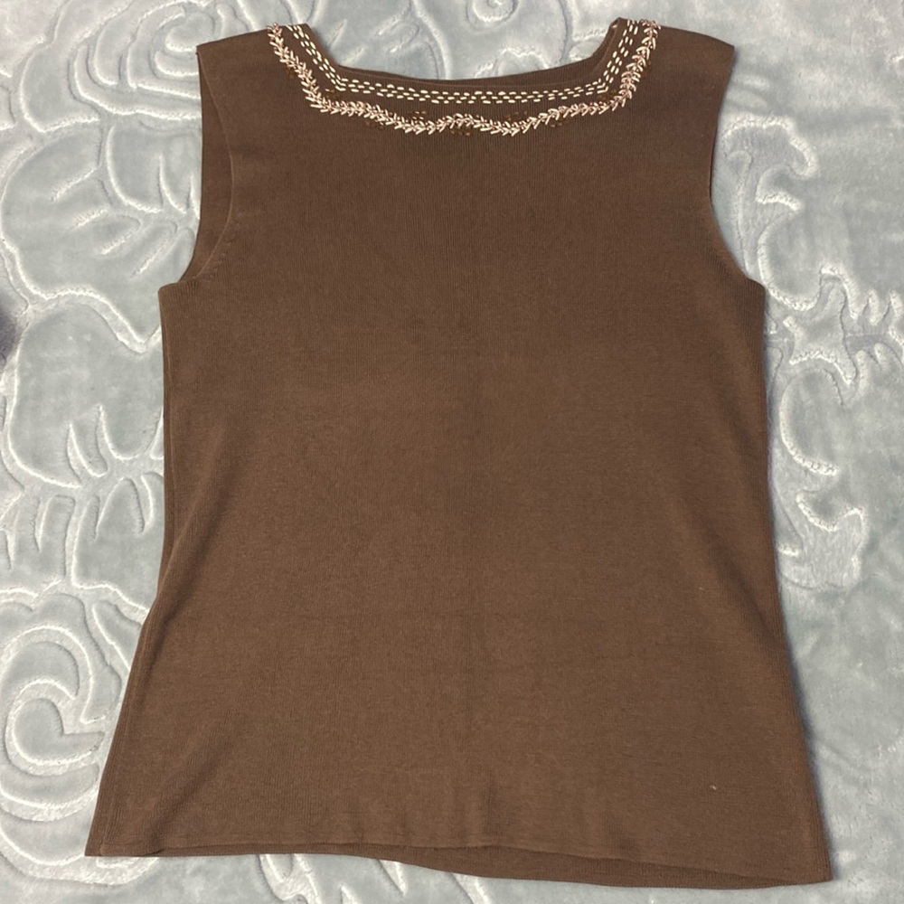 Brown Small Coldwater Creek Tank Top